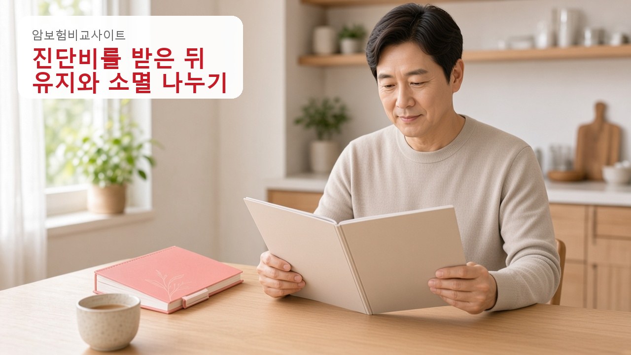 암 진단비를 받은 뒤, 계약 유지와 소멸을 나누기