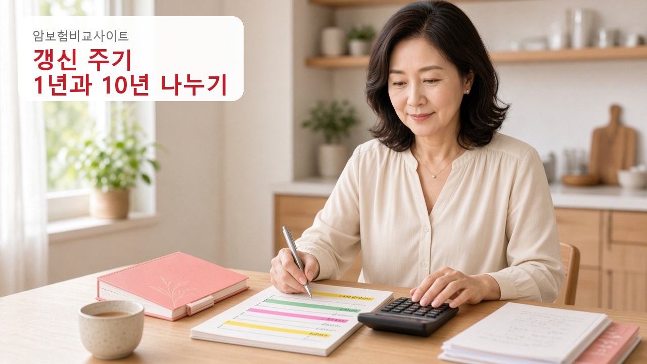 갱신형암보험, 1년 주기와 10년 주기를 나누기